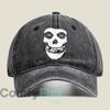 Distressed Skull Graphic Washed Baseball Cap