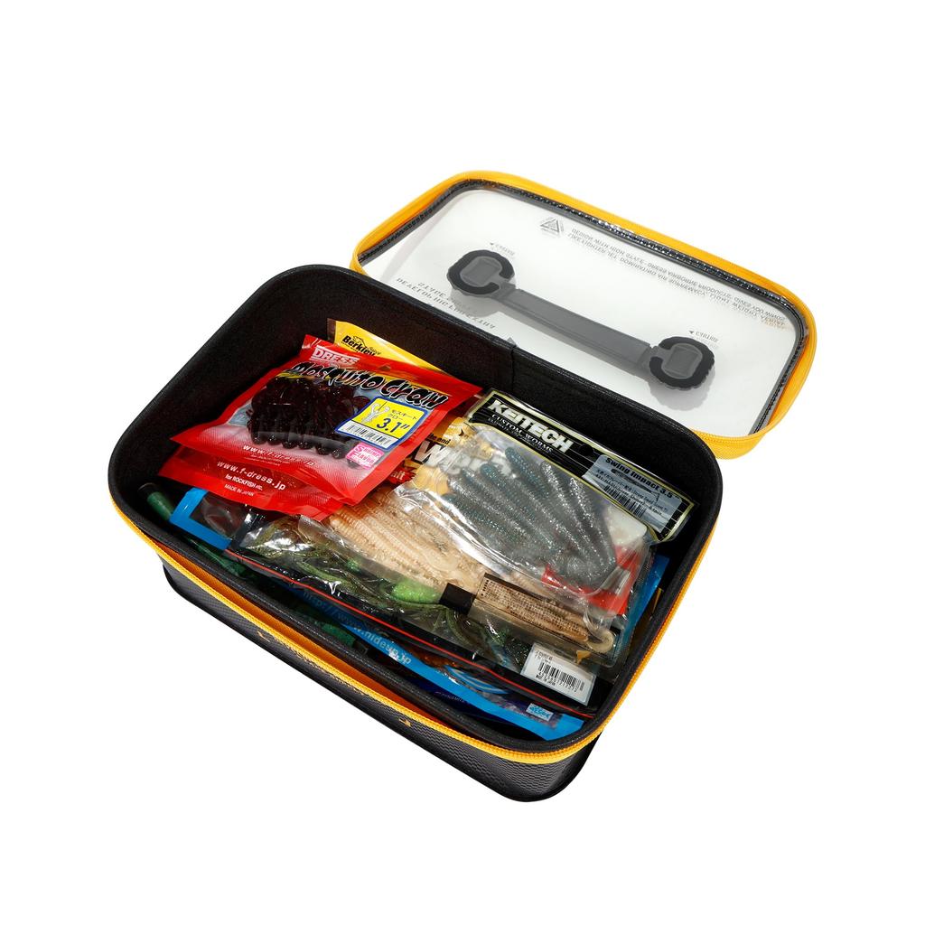 DRESS Foldable Tackle Box Multi EVA Multifunctional Fishing Tackle Case Storage Container Tackle Bag Reel Case Worm Lure Box [W]