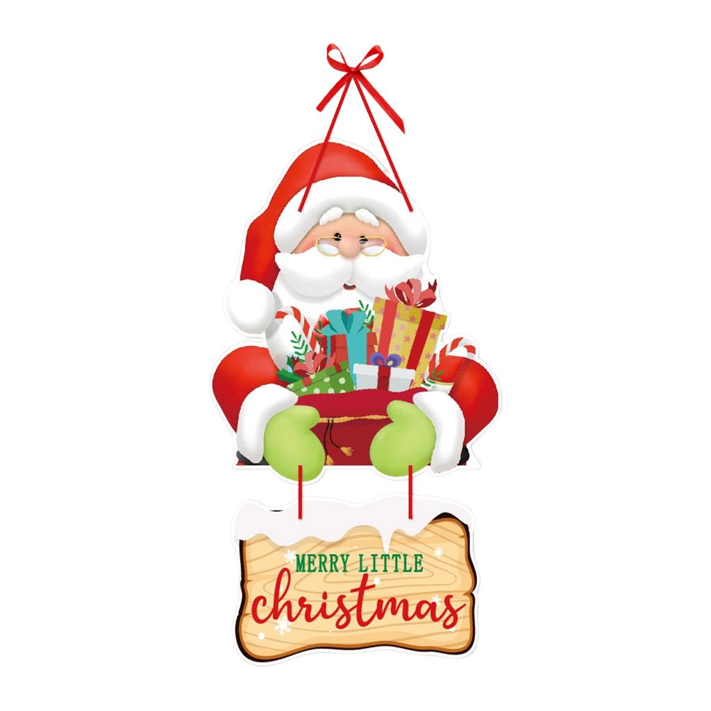 Christmas Themed Door Hanger With Lanyard Paper Hanging Pendant For Indoor And Outdoor Festival Home Decoration