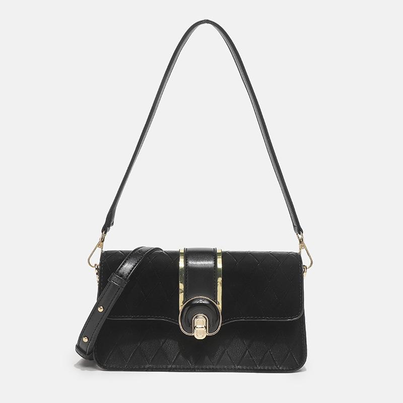 Fashion Rhomboid Lattice Small Shoulder Bags Classic Ladies PU Leather Underarm Bags for Women Luxury Female Handbags