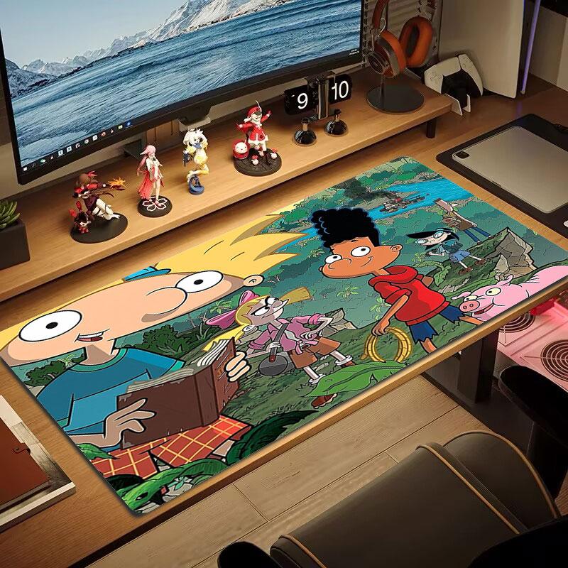 Hey Arnold! Mouse Pad, Large Gaming Desk Mat, Non-slip XXL Mousepad for Laptop & Tablet, Mini PC Playmat with Stitched Edges