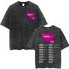 Vintage Washed Ed Sheeran Play Tour  T Shirt Cotton Casual Short Sleeve Tshirts Men Women Fashion Hip Hop Oversized Tshirt