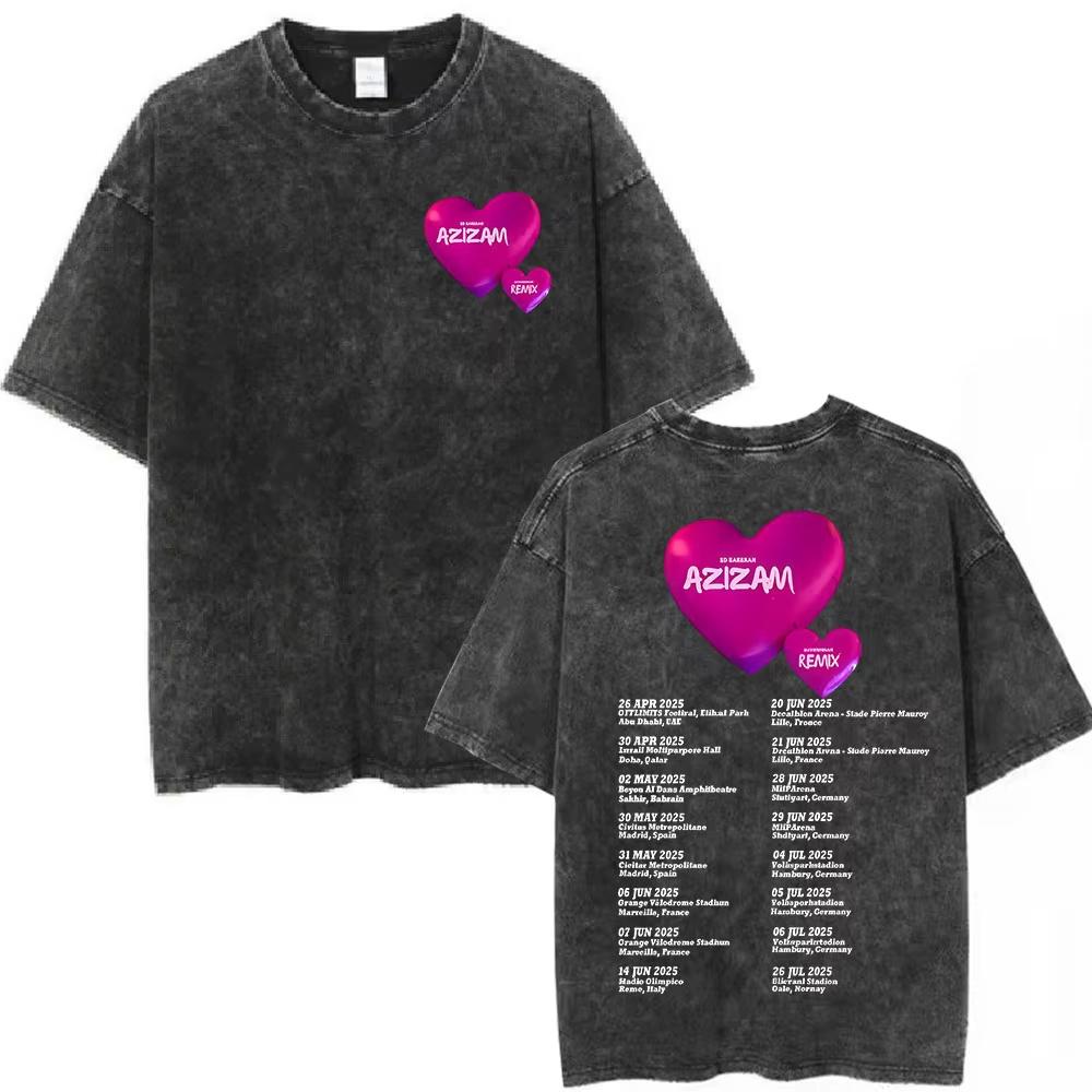 Vintage Washed Ed Sheeran Play Tour T Shirt Cotton Casual Short Sleeve Tshirts Men Women Fashion Hip Hop Oversized Tshirt