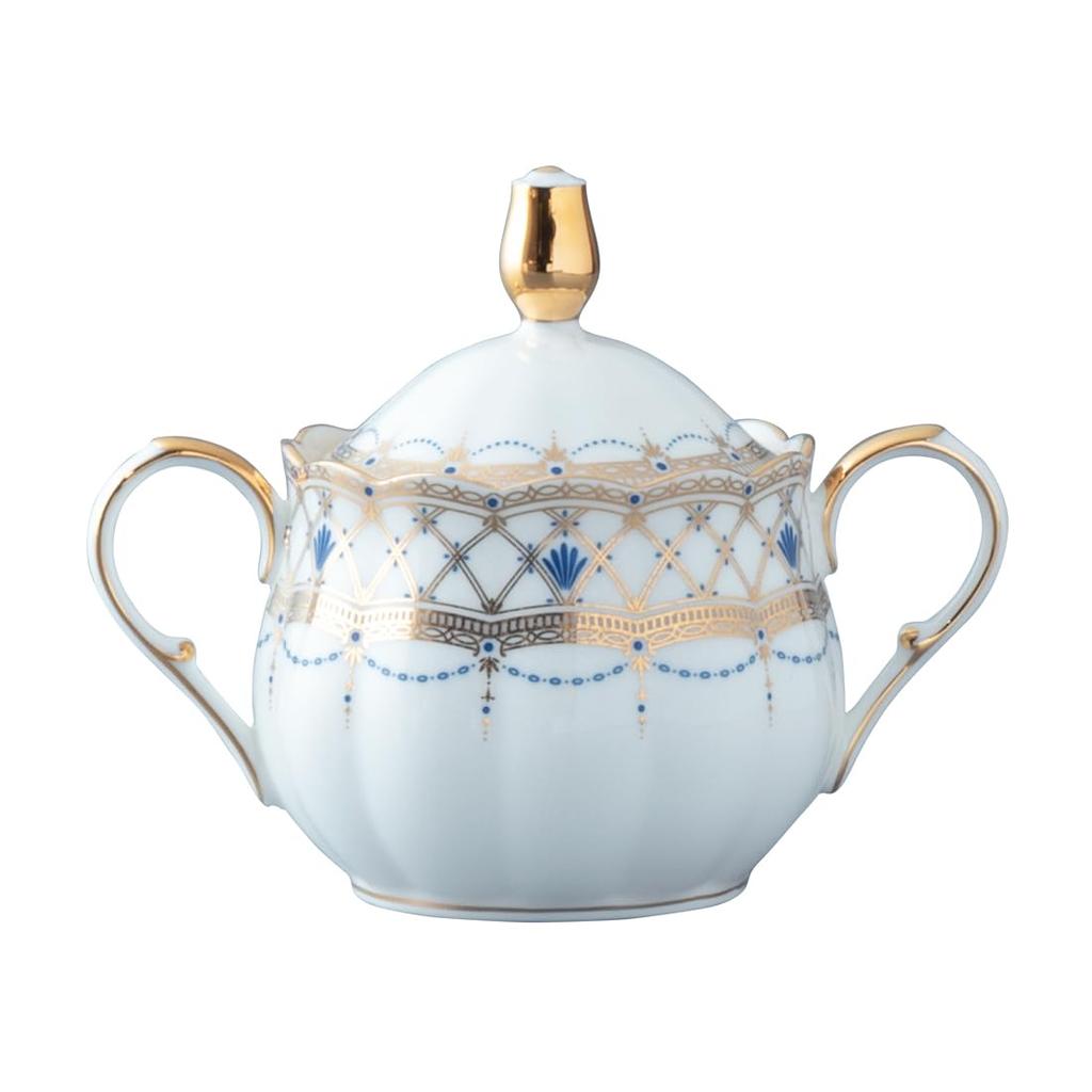 NARUMI Prima Donna Sugar Pot, 13cm, Gold, Made in Japan, Stylish, Gorgeous, Elegant, with Lid, Gift Boxed, 52476-4213