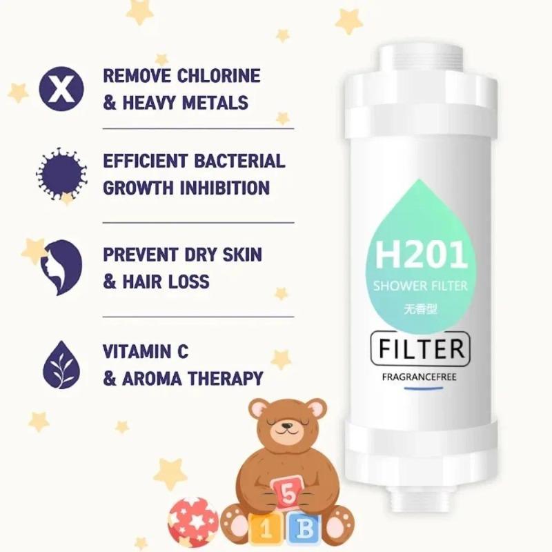 3 In 1 Shower Water Filter Chlorine Removal Protects Hair and Skin Universal Fit for Most Shower Heads Bathroom Water Filter