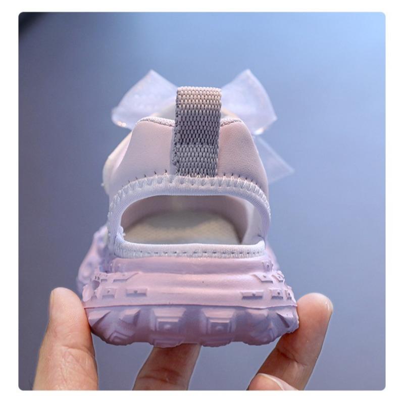 New Summer Girls' Closed-Toe Sandals - Sports Breathable Hollow-Out Mesh Beach Shoes for Big & Little Kids