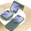 For Samsung Galaxy Z Flip7 5G Case with Tempered Glass Film Ring Holder Kickstand PC Phone Cover