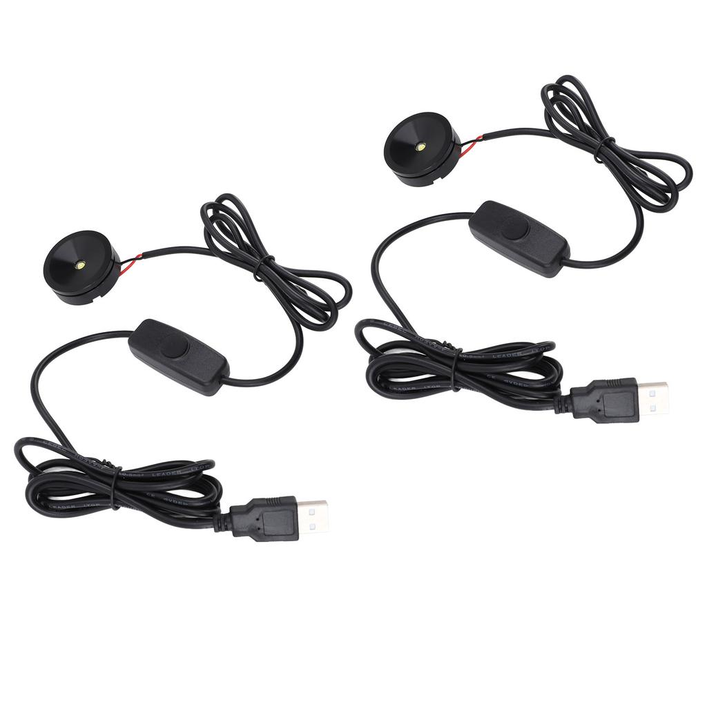 LED Spot Lights Easy Installation Dimmable Professional Indoor Spotlights USB 5V 2 Sets Compact for Jewelry Cases for Cabinets