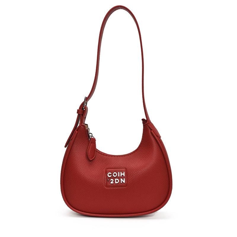 

Модная сумка с надписью «полумесяц» весна и лето, новая сумка через плечо с рисунком личи, универсальная женская сумка-мессенджер красный