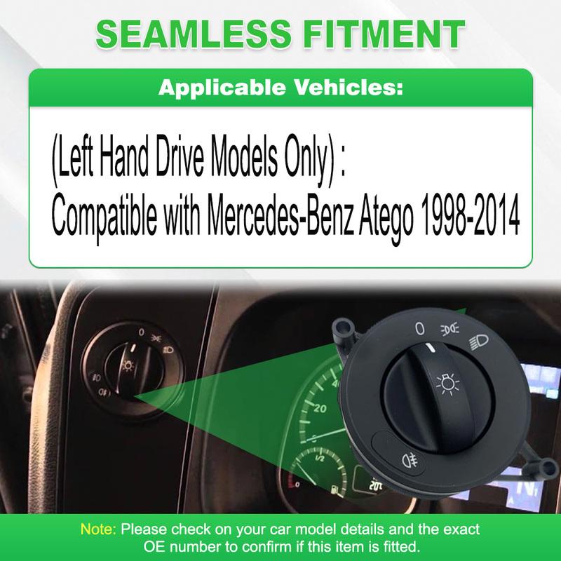 Car Automatic Headlight Switch 10 P A0015452604 0015453304 for Mercedes-Benz Atego 1998-2014