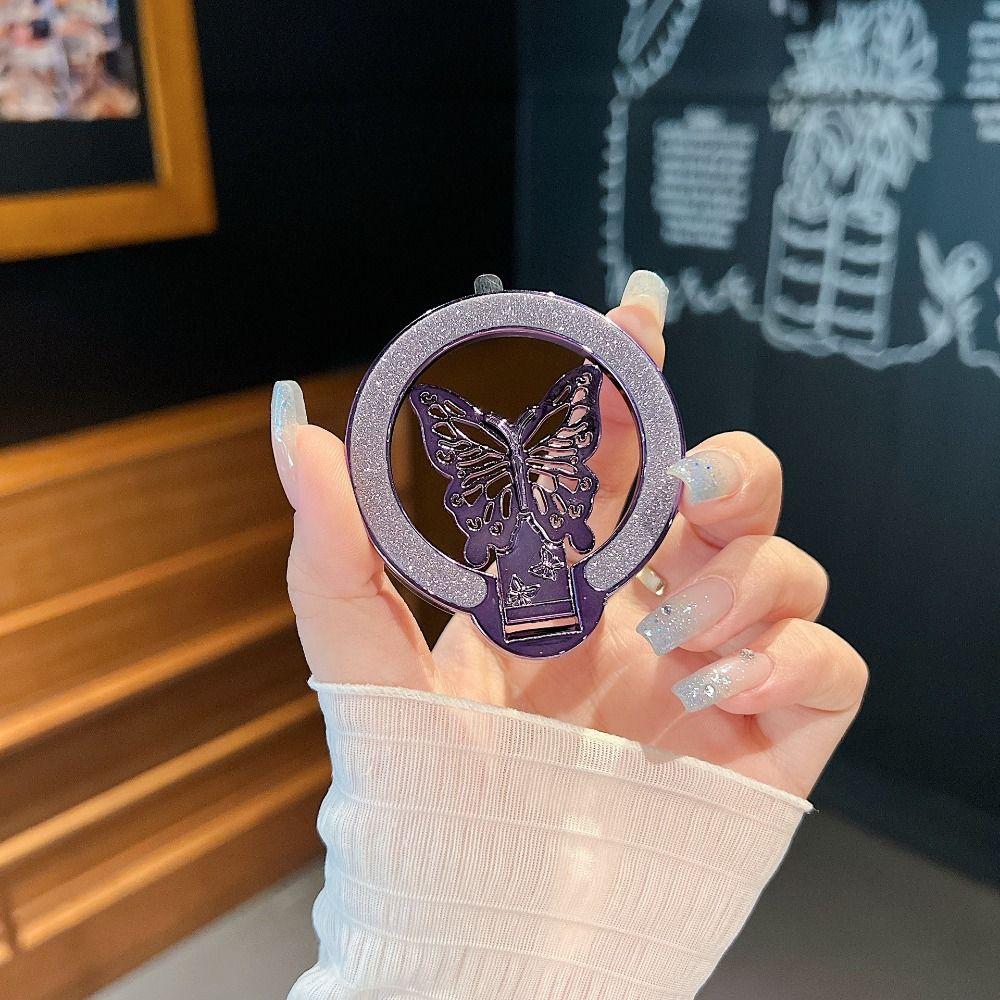 Butterfly Mini Phone Holder Back Adhesive Support Kickstand Back Sticker Bracket  Universal
