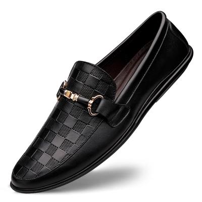 2025 Dress Shoes Men Casual Shoes Summer Genuine Leather Loafers Men Moccasins Slip On Men's Flats Breathable Driving Shoes