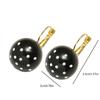 Zinc Zinc Alloy Polka Dot Earrings Black White Dangle Earrings Retro Round Ball Ear Buckles  Daily Wear