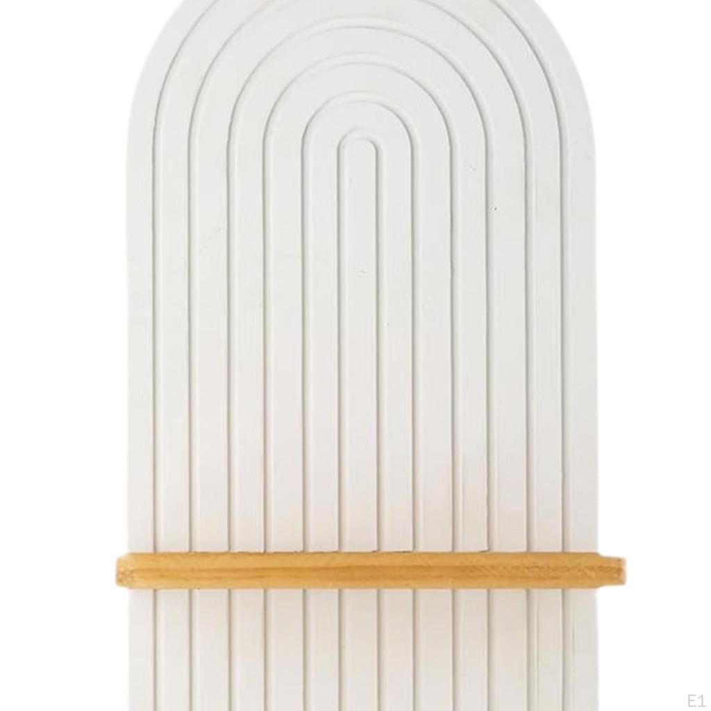 Kerzenhalter Boho Deko Holz Regenbogen Wandregale für Büro Wohnzimmer Weiß