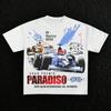 2025 Summer T-Shirt Cotton Racing T-Shirt Unisex's Sports Car Graphic Print Casual Round Neck Sports Oversized Short Sleeved Tops
