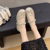 French great-looking flat-soled silver single shoes, women's comfortable new summer skirt Mary Jane shoes, ballet evening shoes
