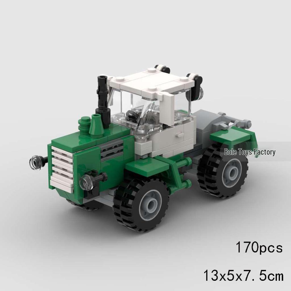 MOC Bricks Compatible Green Tractor Building Set - Creative Toy Blocks