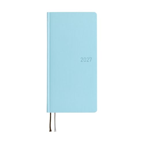 Hobonichi Techo 2027 Weeks MEGA English Version Colors Seaglass January Start Weekly Planner Left Slim Vertical Graph Paper 219 Pages
