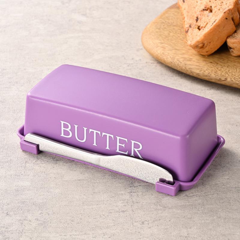 Plastic Butter Box Household Kitchen Butter Dish Food Grade Material Refrigerator Butter Storage Box Household Fresh-keeping