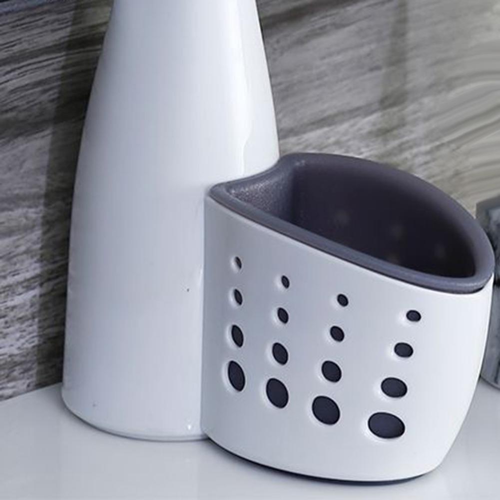 2 In 1 Soap Dispenser Pump with Sponge Caddy Organiser Holder for Kitchens