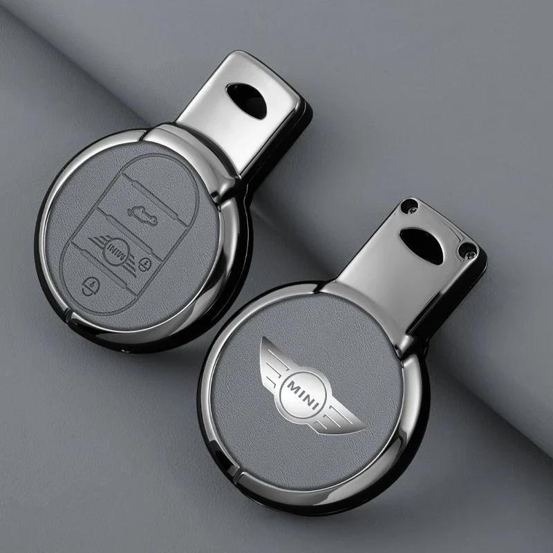 BAGF7 Car Sticker Leather Car Remote Fob Key Case Cover Holder Shell for BMW MINI COOPER S ONE JCW F54 F55 F56 F57 F60 CLUBMAN COUNTRY