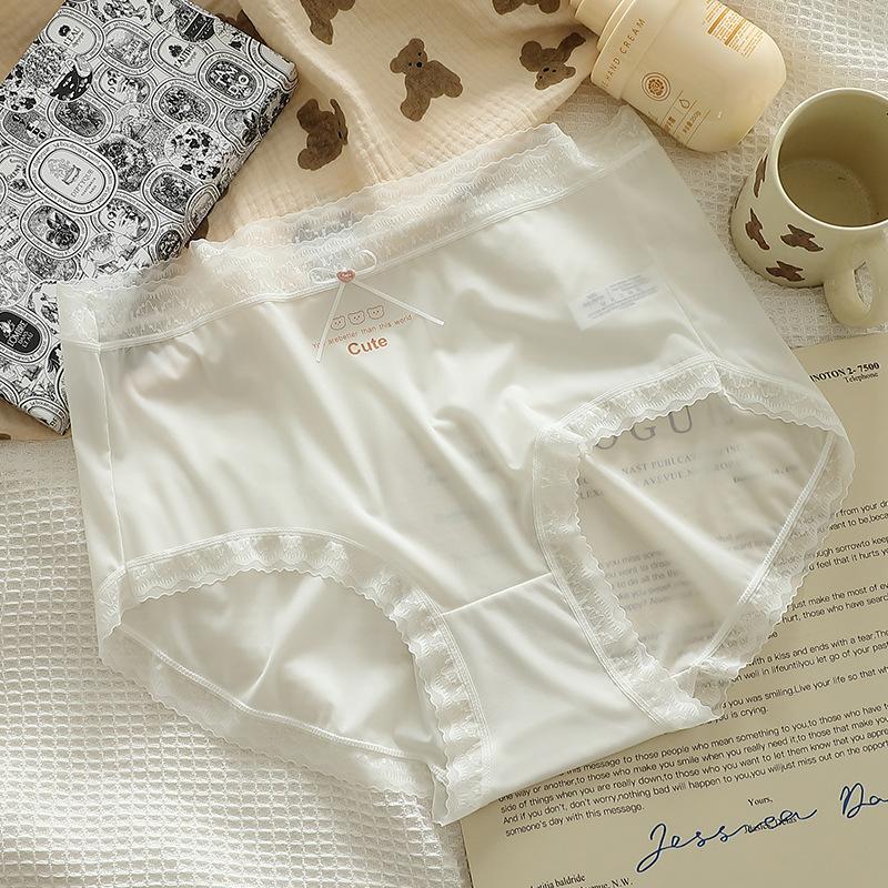 Bow Tie Soft High Elasticity Panties with No Trace and High Waist Women’s Panties