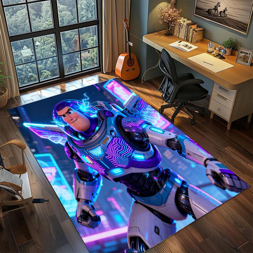 

Buzz Lightyear Rug Carpet Large Area Rug Non Slip Washable Floor Mat Gamer Room Bedroom Home Decor 60x90cm