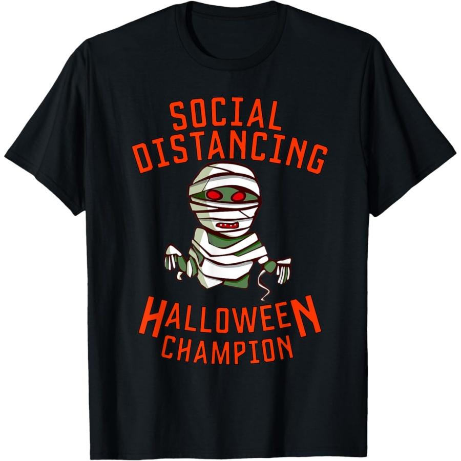 

Halloween Egyptian Mummy Social Distancing Champion Scary T-Shirt XXXXXL чёрный