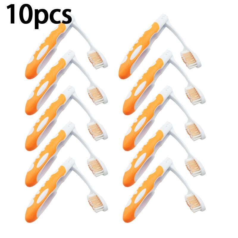 5/10pcs Portable Soft Rubber Folding Microfiber Toothbrush For Travel Couples