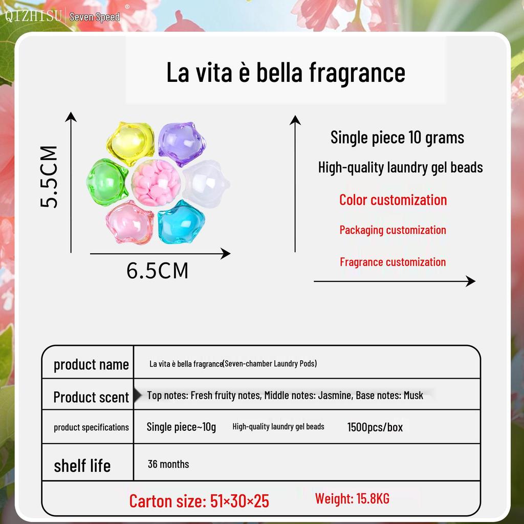 Multi-Chamber Laundry Pods: Long-Lasting Fragrance, Stain Removal, Softening, Hand Care, Mite Removal, Bulk Laundry Detergent.