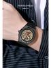 Men's Luxury Stainless Steel Skeleton Mechanical Watch with Large Dial, Fully Automatic Design
