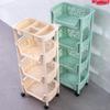 Multi-layer Kitchen Rack: Versatile Vegetable Basket, Floor Cabinet, and Snack Cart