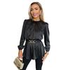 AX Paris Womens/Ladies Gold Detail Belted Long-Sleeved Top