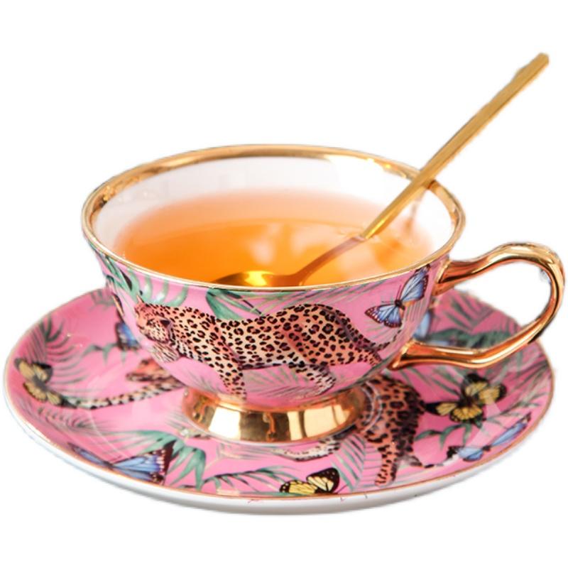 Bone China Creative Coffee Cup Saucers Set for English Afternoon Tea Party Home Decoration Mug Drinking Set