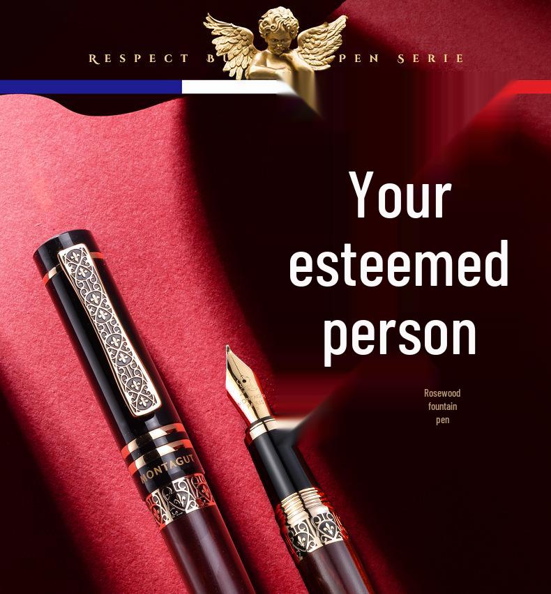 Montagut Legend Series Men's Calligraphy Fountain Pen with Bent Nib for Artistic Practice