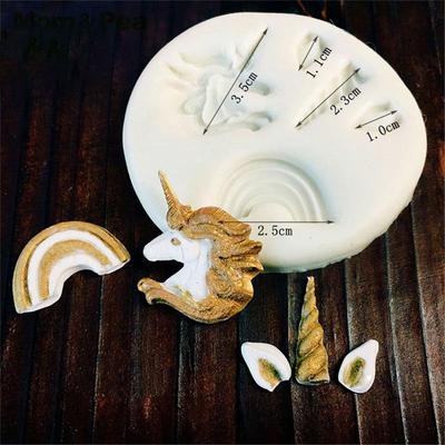 Unicorn Design Silicone Mold Fondant Cake Decoration Mold Sugar Gum Paste Tool 3D Chocolate MousseMould