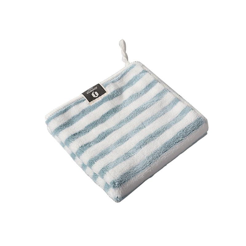 Factory Soft Skin-friendly Striped Small Square Edging Towel New Style Fiber Absorbent Handkerchief Quick-drying