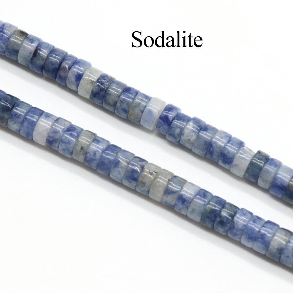 1 Strang, Heilkristallperlen, Runde Scheibe Naturstein Edelsteine Lose Abstandshalterperlen für Schmuckherstellung DIY Halskette Armband Fußkettchen Zubehör