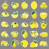 50 Lemon Graffiti Fruit Stickers for DIY Phone Cases & Luggage - Waterproof Cartoon Design for Kids