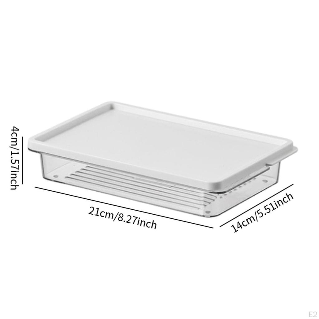 Food Container with Lid for Refrigerator, Organizer Lunch And Products