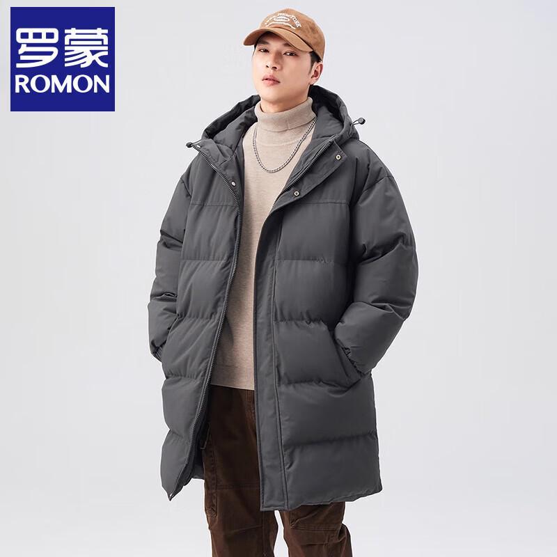 

Romon Men s Stylish Hooded Mid-Length Padded Jacket S