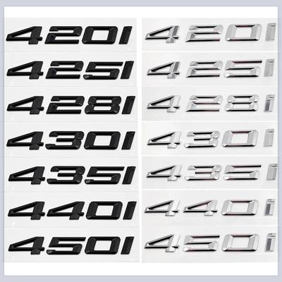 3D ABS Car Rear Trunk Letters Logo Badge Emblem Sticker For BMW 4 Series 420i 425i 428i 430i 435i 440i 450i F30 F32 F33 F36 G26 Ua2