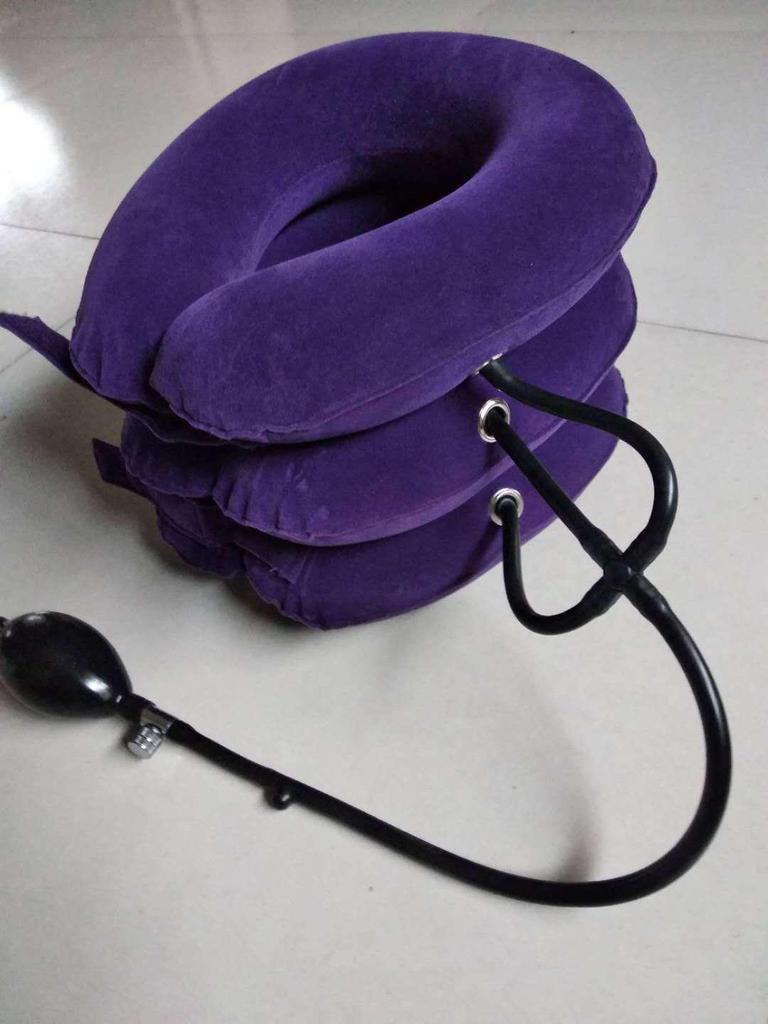 Thickened PVC Three-Tube Steel Ring Inflatable Cervical Traction Device