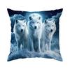 Short Plush Material Pillowcasethe Wolf King In Winter Pillowcase Print Throw Cushion Pillow Cover Printing Cushion Pillow Case