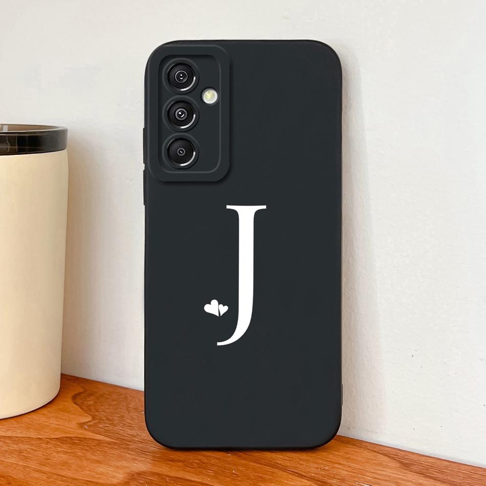 Custodia Per Samsung Galaxy A15 A25 A35 A55 Lettere Semplici Cover per Telefono Silicone Liquido Protezione Completa Alta Qualità Cover Posteriore Morbida
