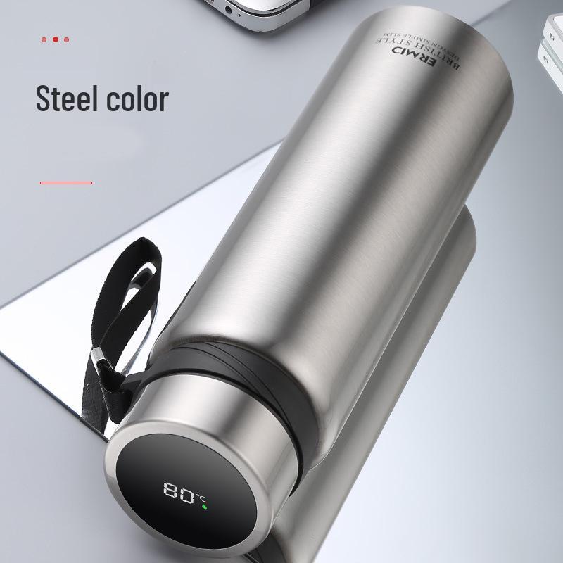 Large Capacity Stainless Steel Insulated Travel Kettle with Lanyard - Customizable Sports Water Bottle