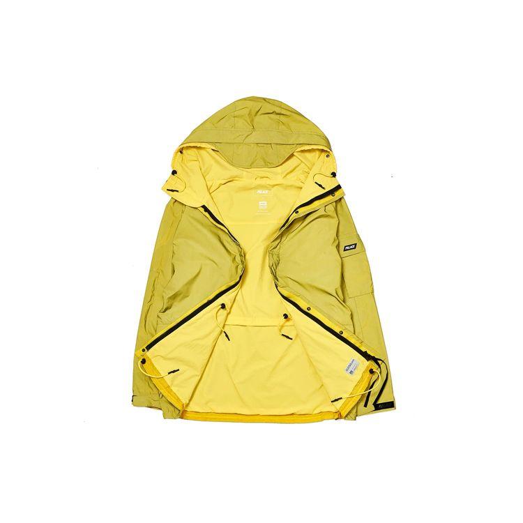 Palace FW19 Back Logo Hooded Deflector Jacket with Reflective Fabric Unisex Jacket Yellow PAL-FW19-007