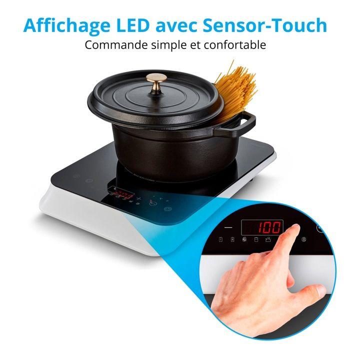 Plaque de cuisson posable - MEDION MD18490 – Induction - 1 foyer – 2000W - Noir/Blanc
