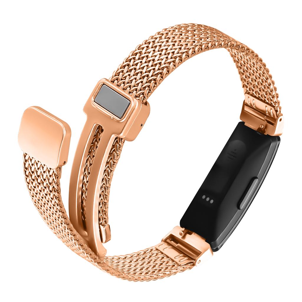 Milanese Watch Band for Fitbit Inspire HR/Inspire 2/Inspire Herringbone Stainless Steel Strap
