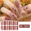 New Maple Leaf Pink Hot Stamped Gold Nail Stickers 3D Ombre Grass Fresh Style Nail Stickers